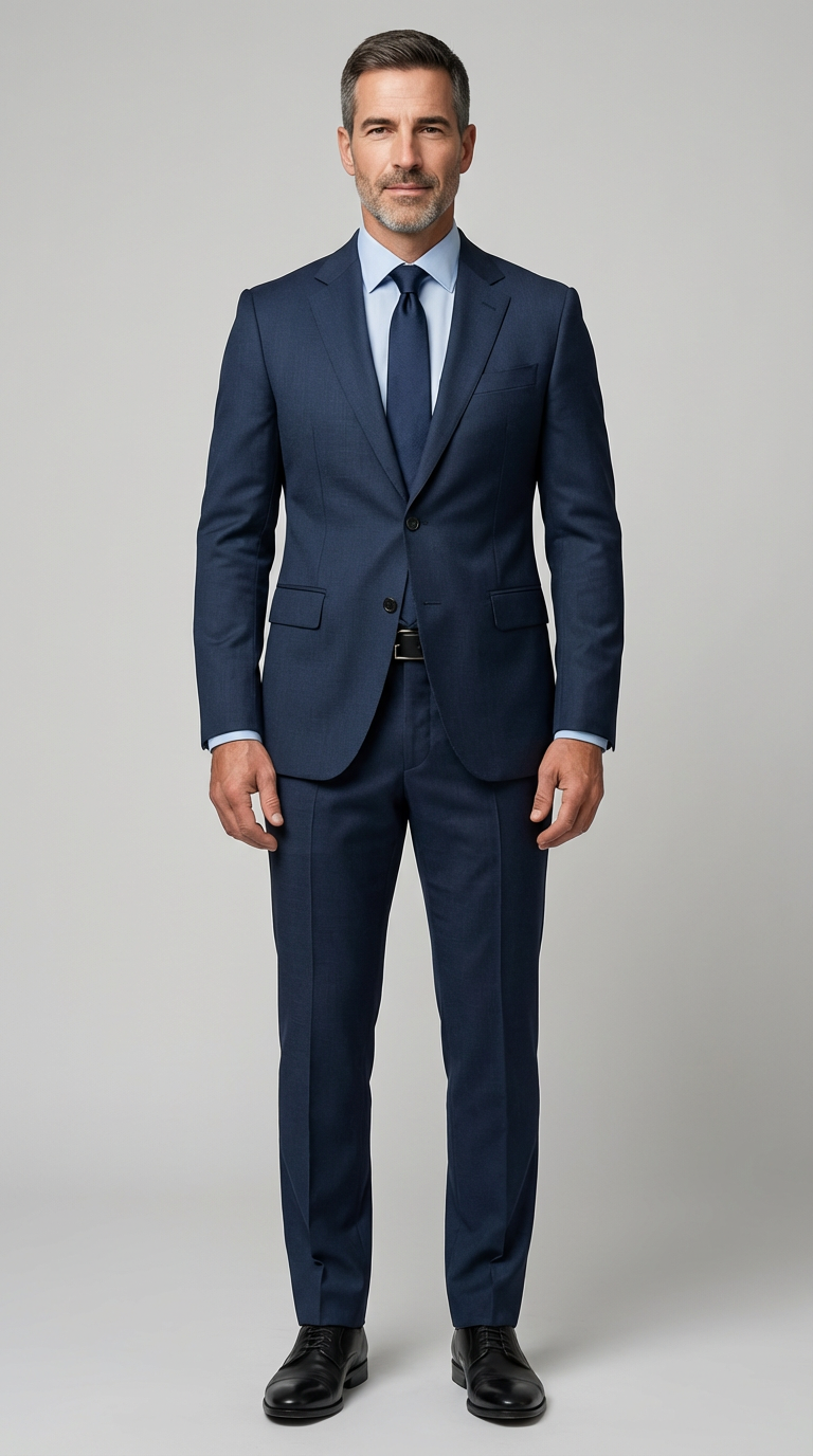 Abito Uomo 2 Bottoni con Spacchi New Quality Pl Unito