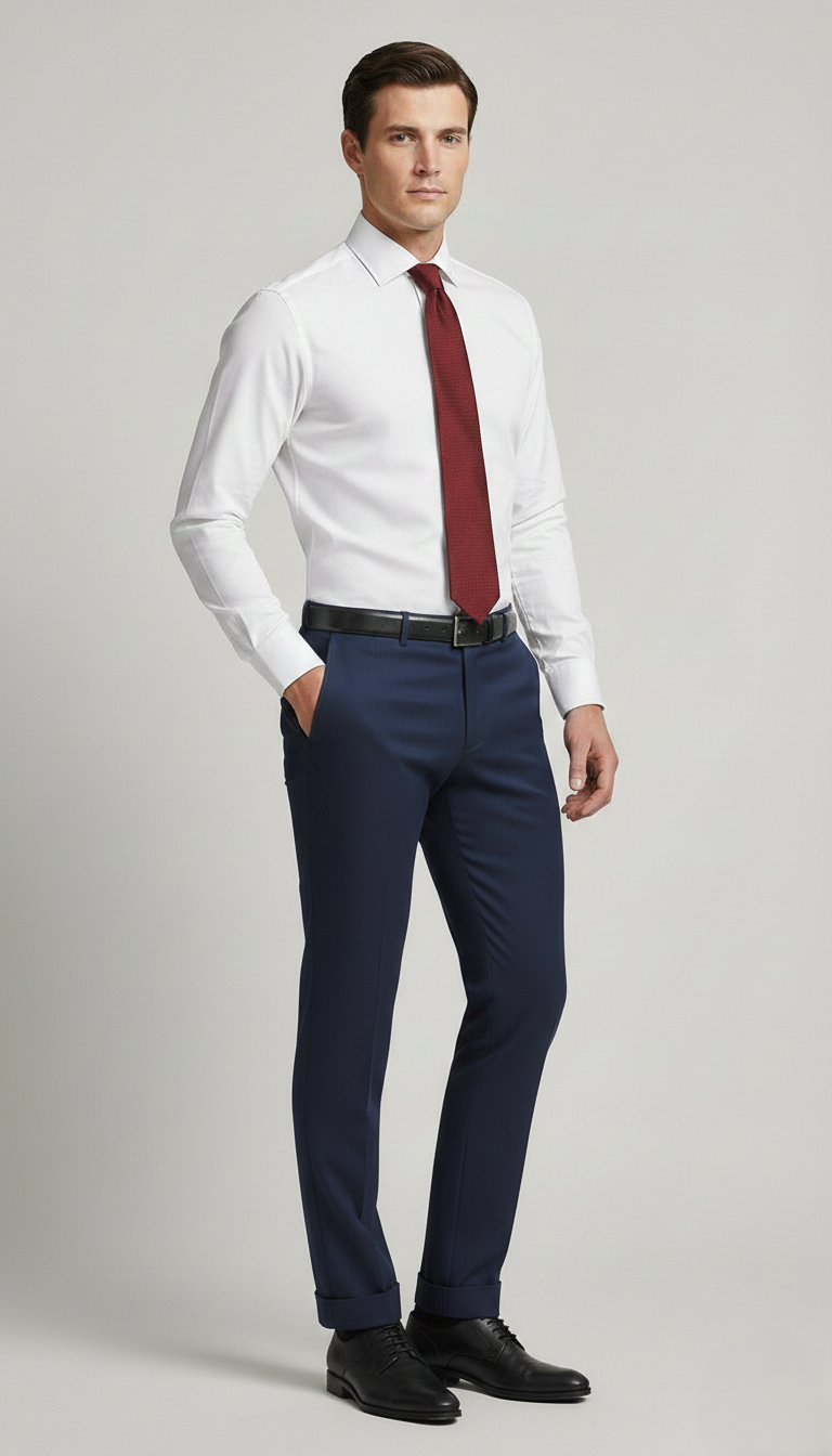 Pantalone Uomo Travel Con Risvolto Tekhnoflex unito