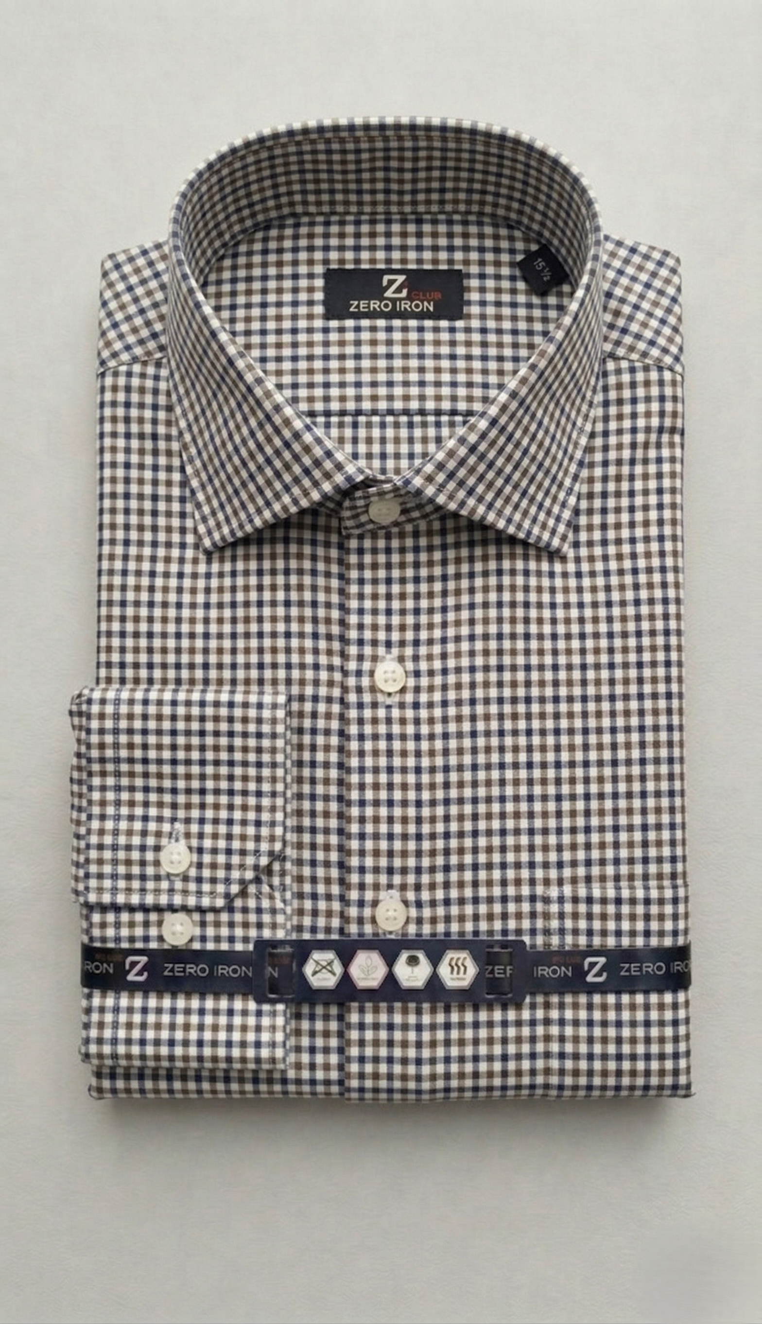 Camicia Uomo 1 Bottone Francese Zero iron