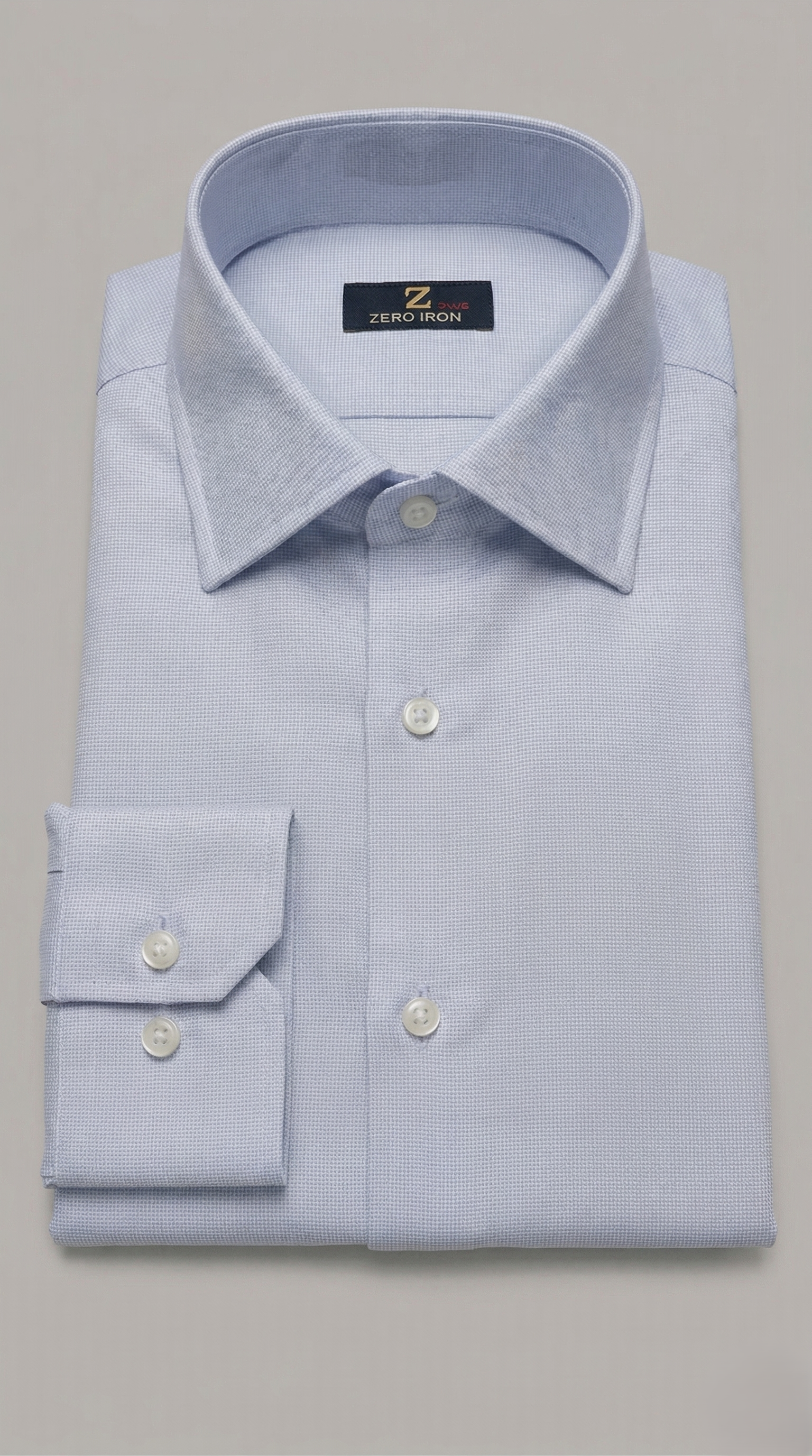 Camicia Uomo 1 Bottone Francese Zero iron