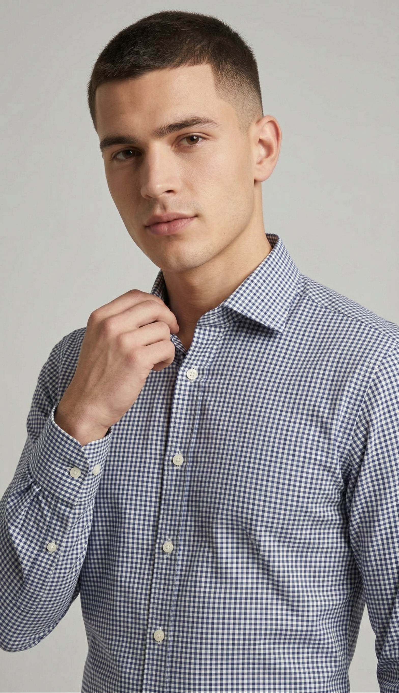 Camicia Uomo 1 Bottone Francese Zero iron
