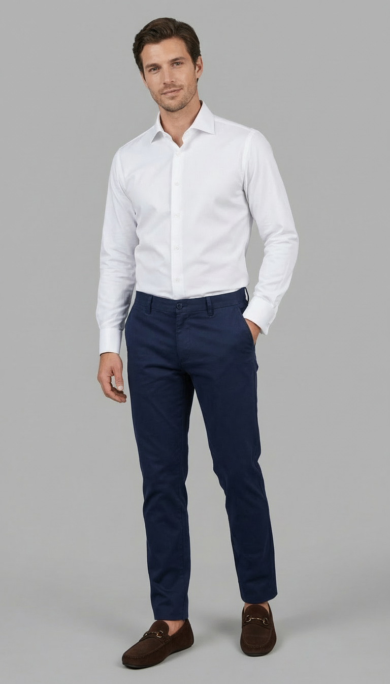 Camicia Uomo 1 Bottone Francese Zero iron