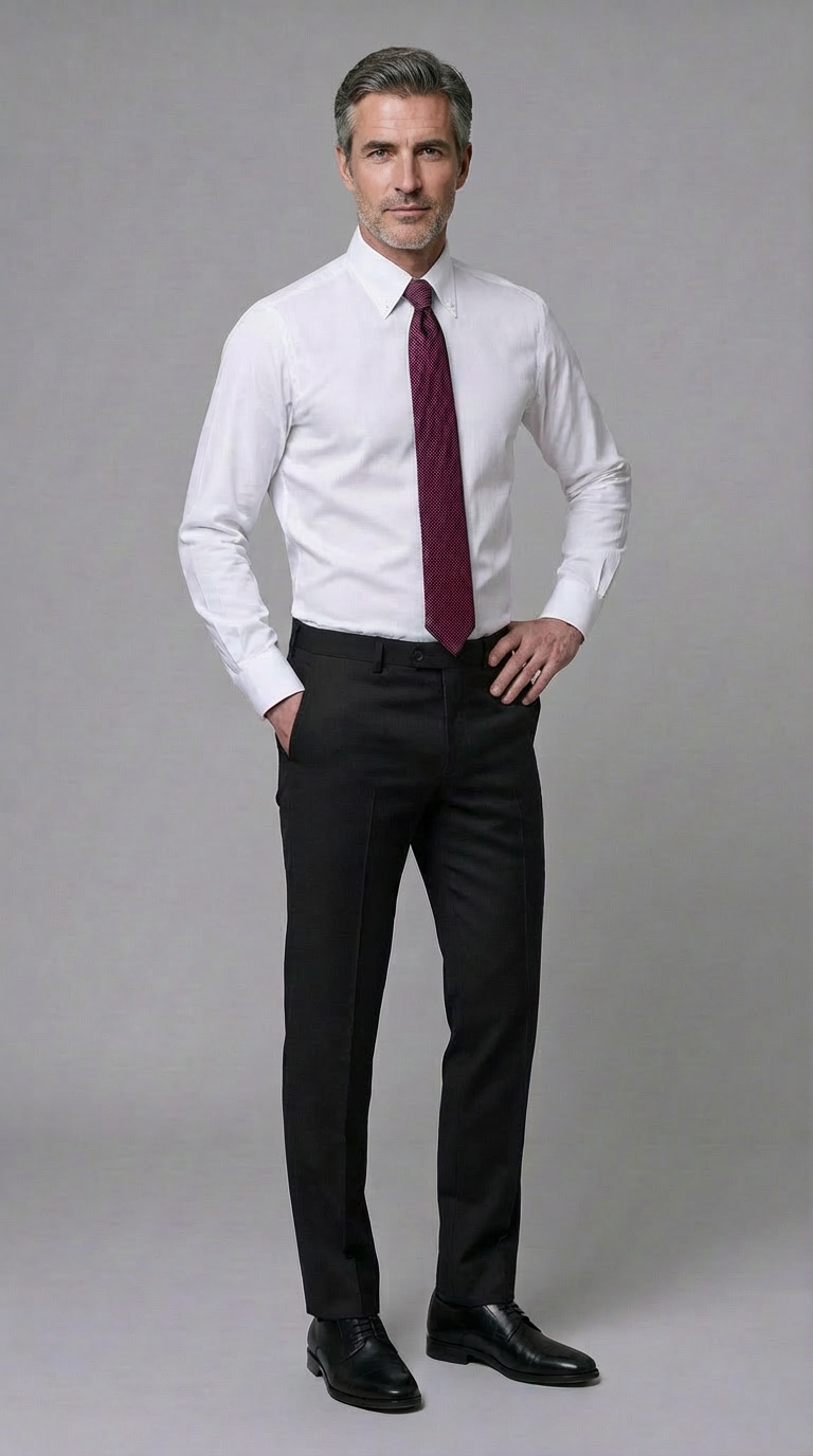 Camicia Uomo 1 Bottone Button Down Armaturato Care Free