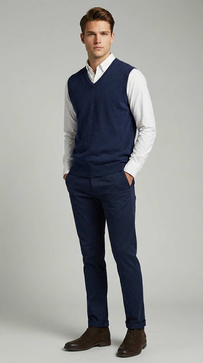 Gilet Classico Collo A V TEKHNOFLEX