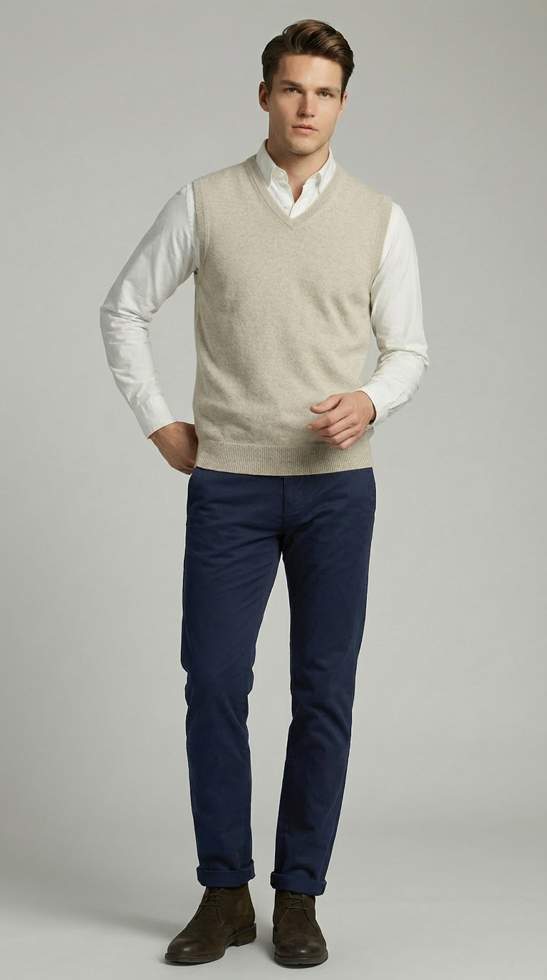 Gilet Classico Collo A V TEKHNOFLEX