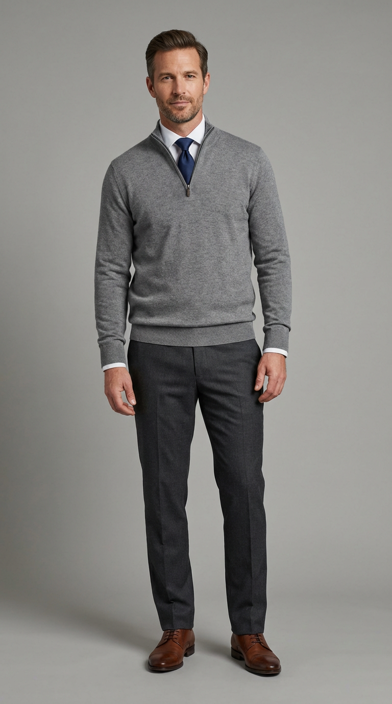 Maglia Classica Mezza Zip TEKHNOFLEX