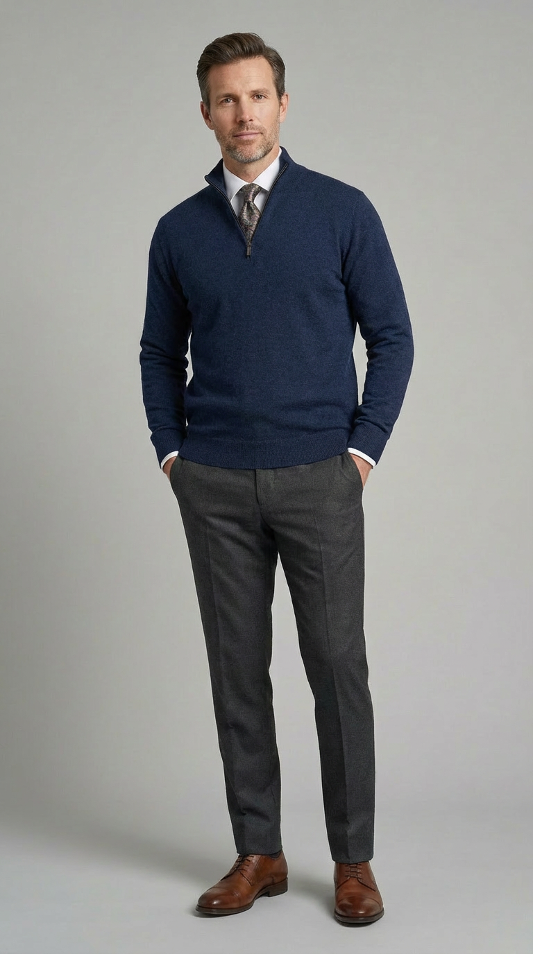 Maglia Classica Mezza Zip TEKHNOFLEX