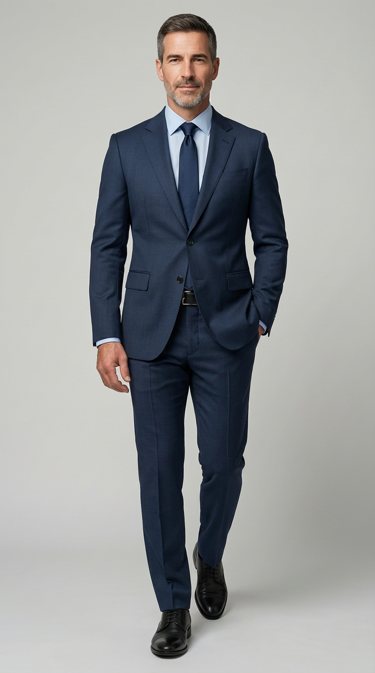 Abito Uomo 2 Bottoni con Spacchi New Quality Pl Unito