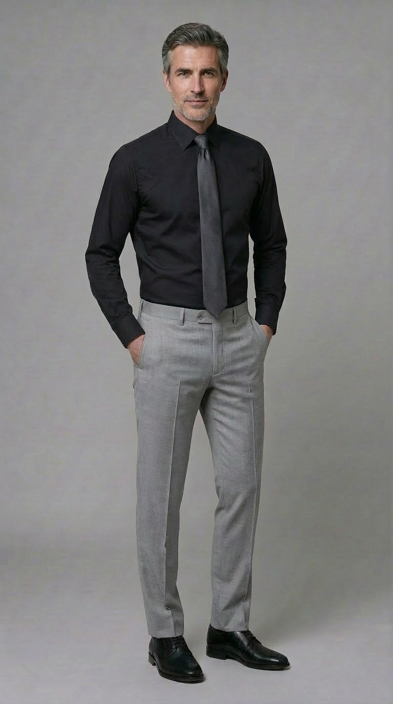 Camicia Uomo 1 Bottone Francese Zero iron