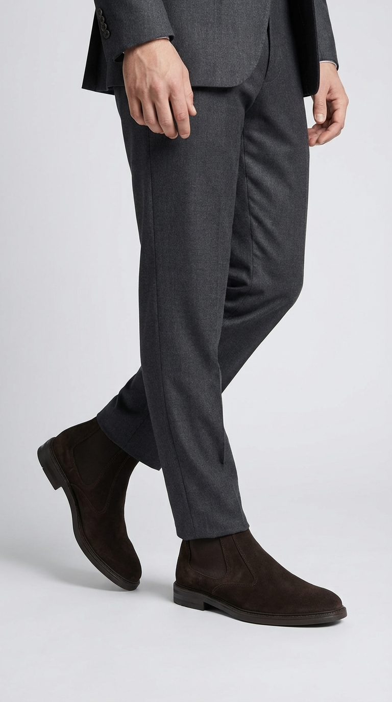 Scarponcino Camoscio Marrone