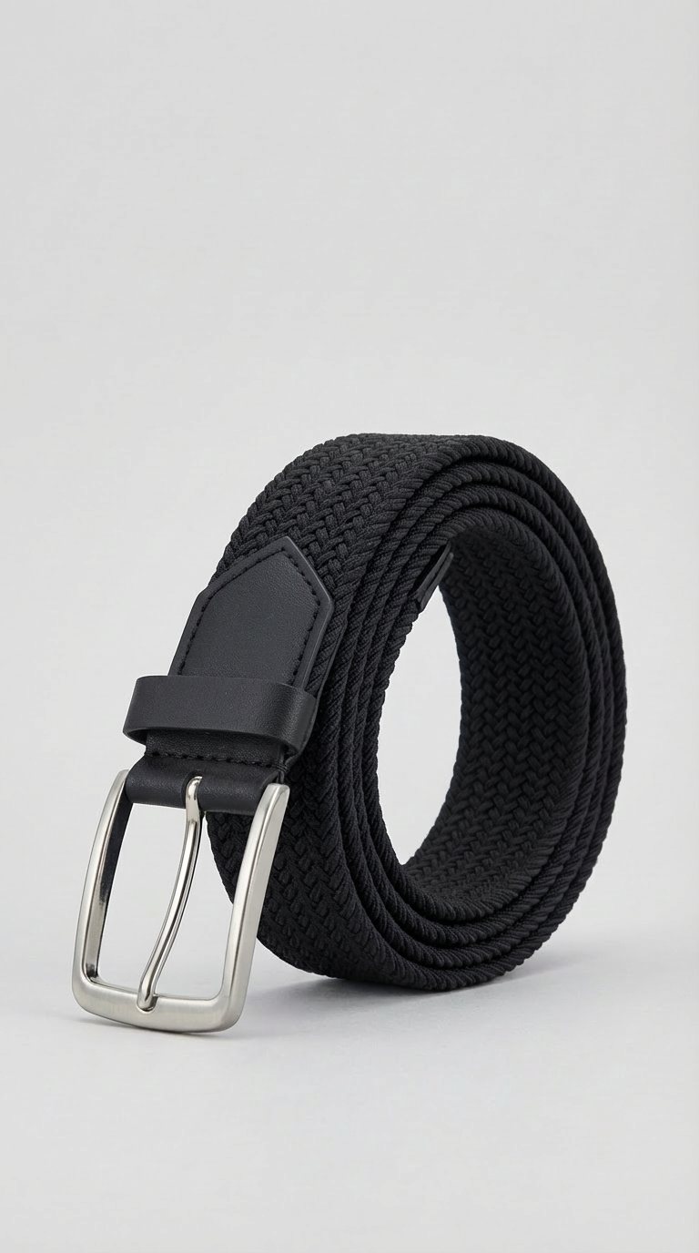 Zero Iron Cinta Uomo Intrecciata Pelle Elastico