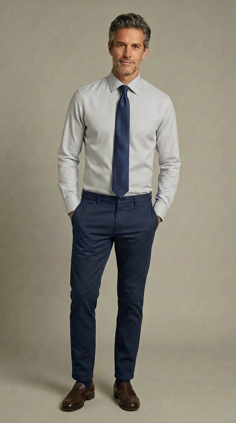 Camicia Uomo 1 Bottone Italiano Slim Cotone Twill NoIron Antimacchia