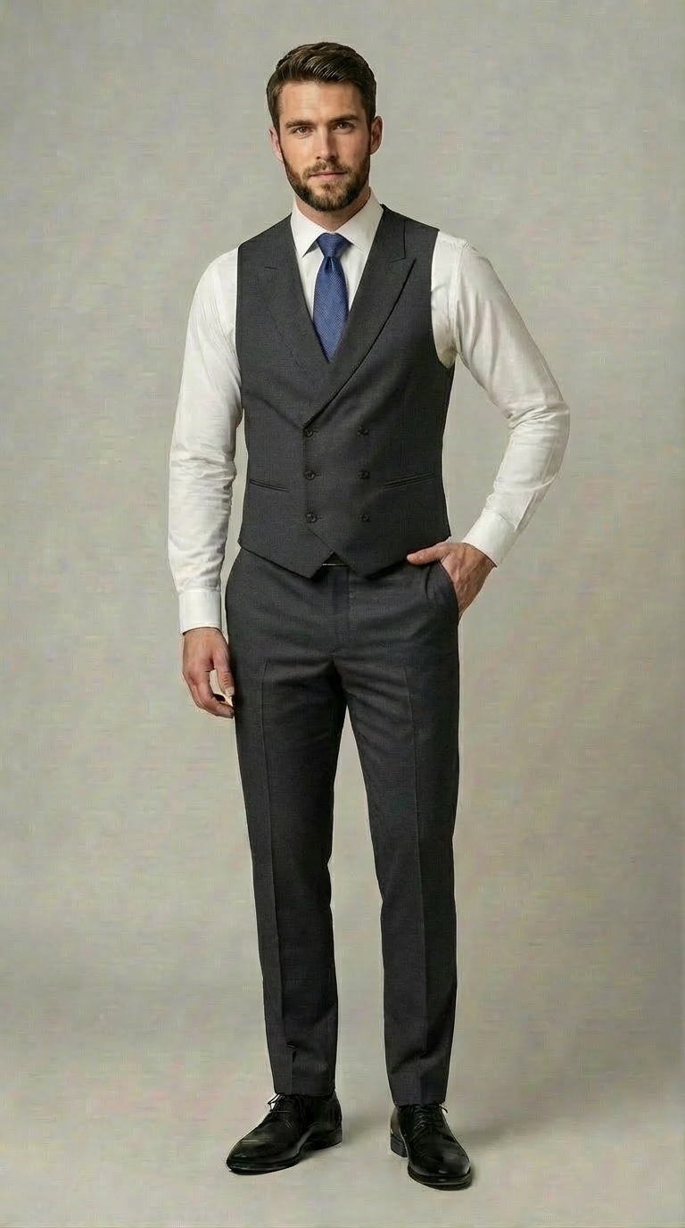 Gilet Uomo Doppio petto New Quality Pl Unito