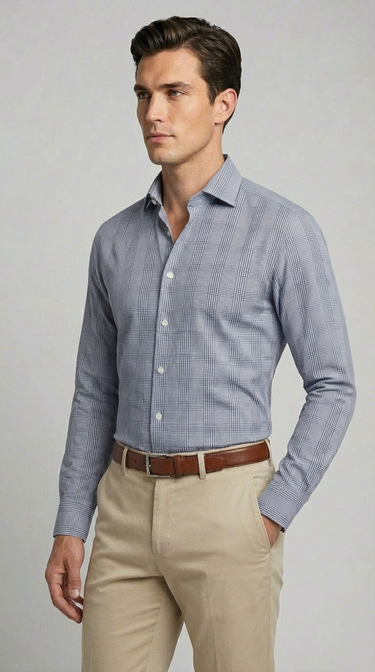 Camicia Uomo 1 Bottone Francese