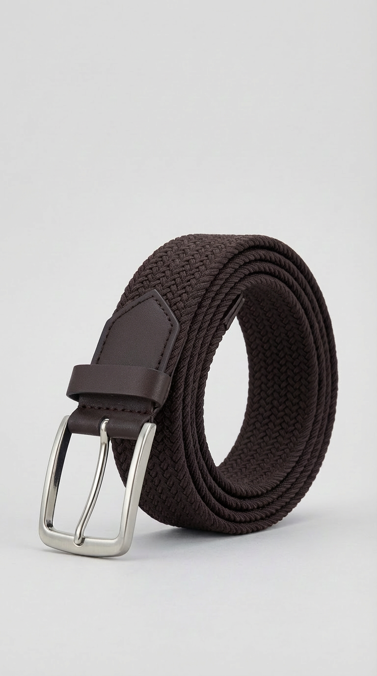 Zero Iron Cinta Uomo Intrecciata Pelle Elastico