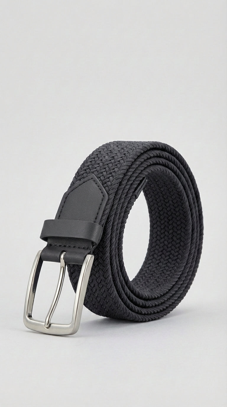 Zero Iron Cinta Uomo Intrecciata Pelle Elastico