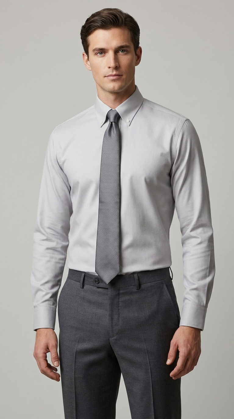 Camicia Uomo 1 Bottone Button Down Cotone Twill NoIron Antimacchia