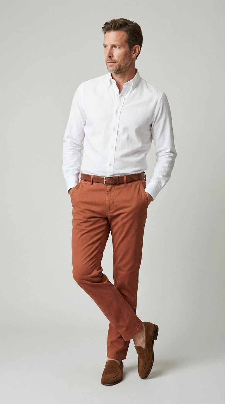 Pantalone Sportivo Chinos Cotone Gabardina Unito