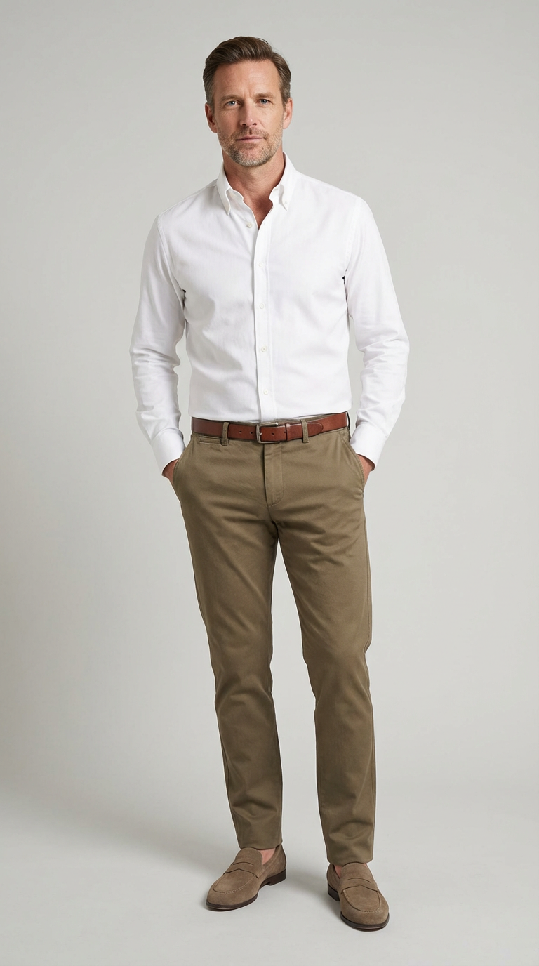 Pantalone Sportivo Chinos Cotone Gabardina Unito