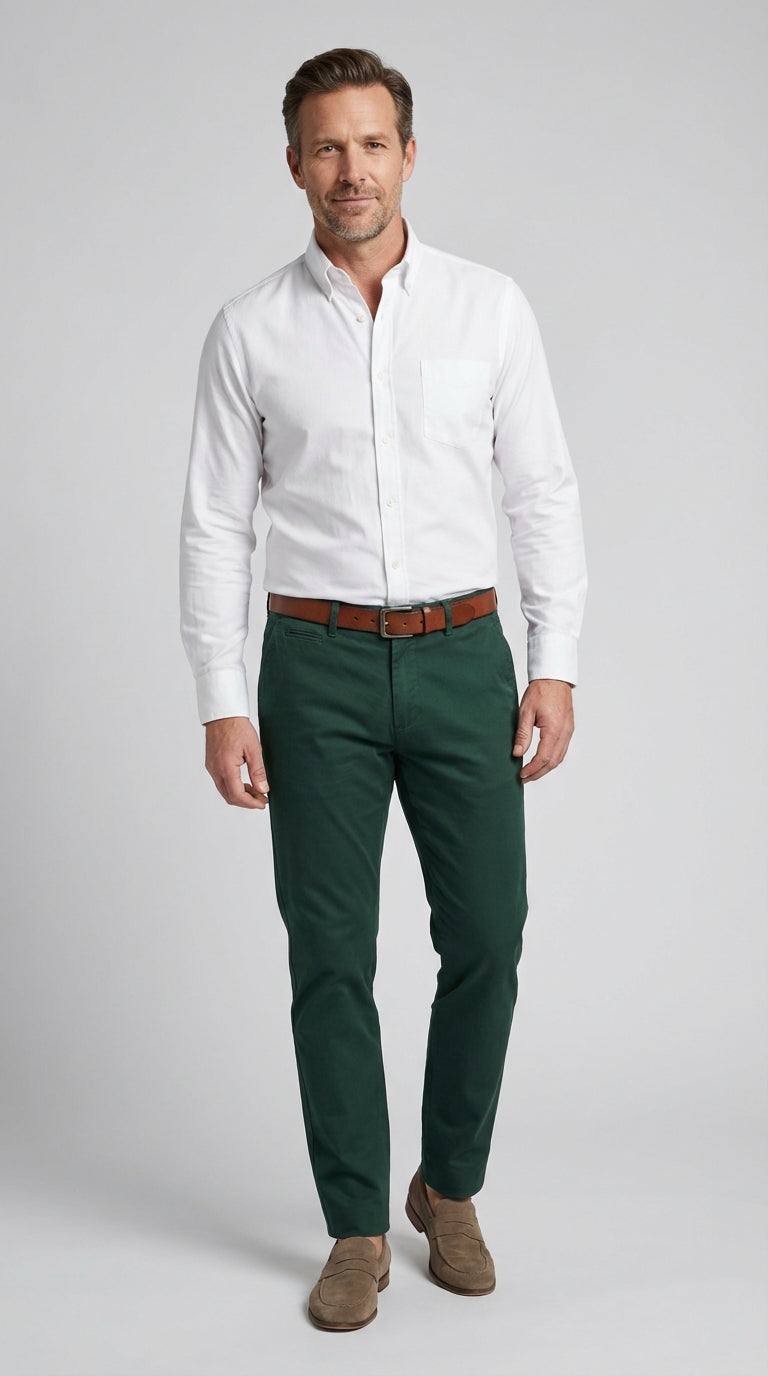 Pantalone Sportivo Chinos Cotone Gabardina Unito