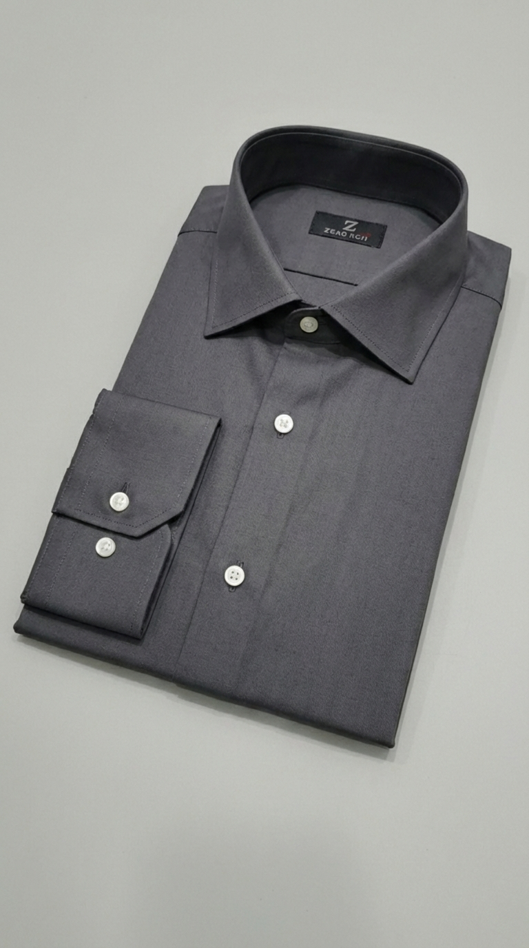 Camicia Uomo 1 Bottone Francese Cotone Twill NoIron Antimacchia