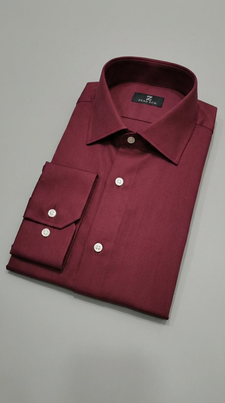 Camicia Uomo 1 Bottone Francese Cotone Twill NoIron Antimacchia