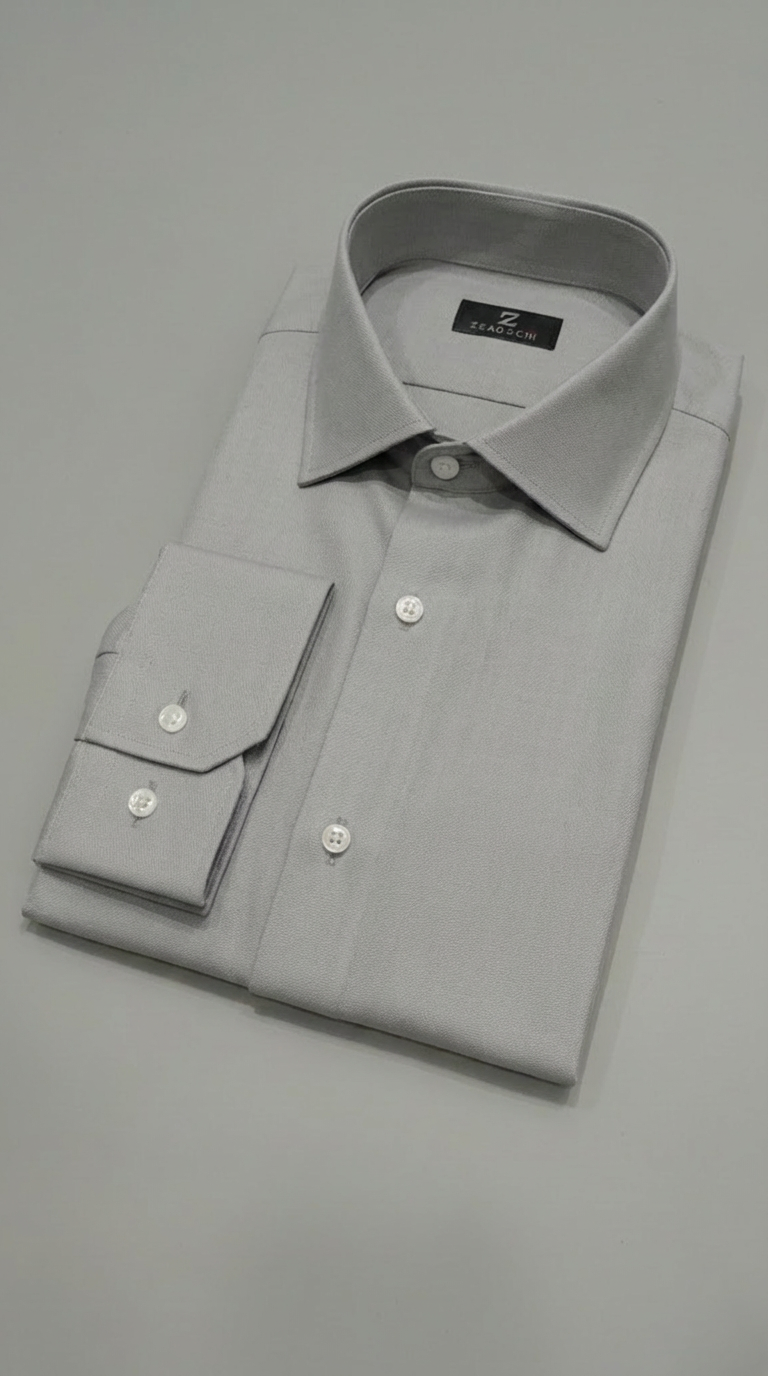 Camicia Uomo 1 Bottone Francese Cotone Twill NoIron Antimacchia