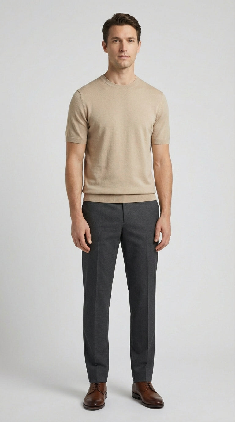 Maglia Uomo Manica corta Viscosa Unito