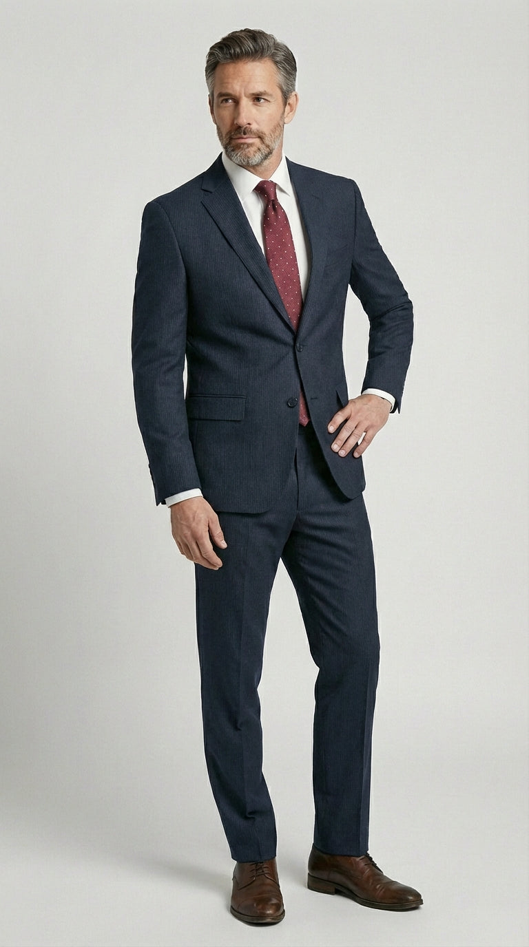 Abito Travel 2 Bottoni Tekhnoflex Gessatino Stretto