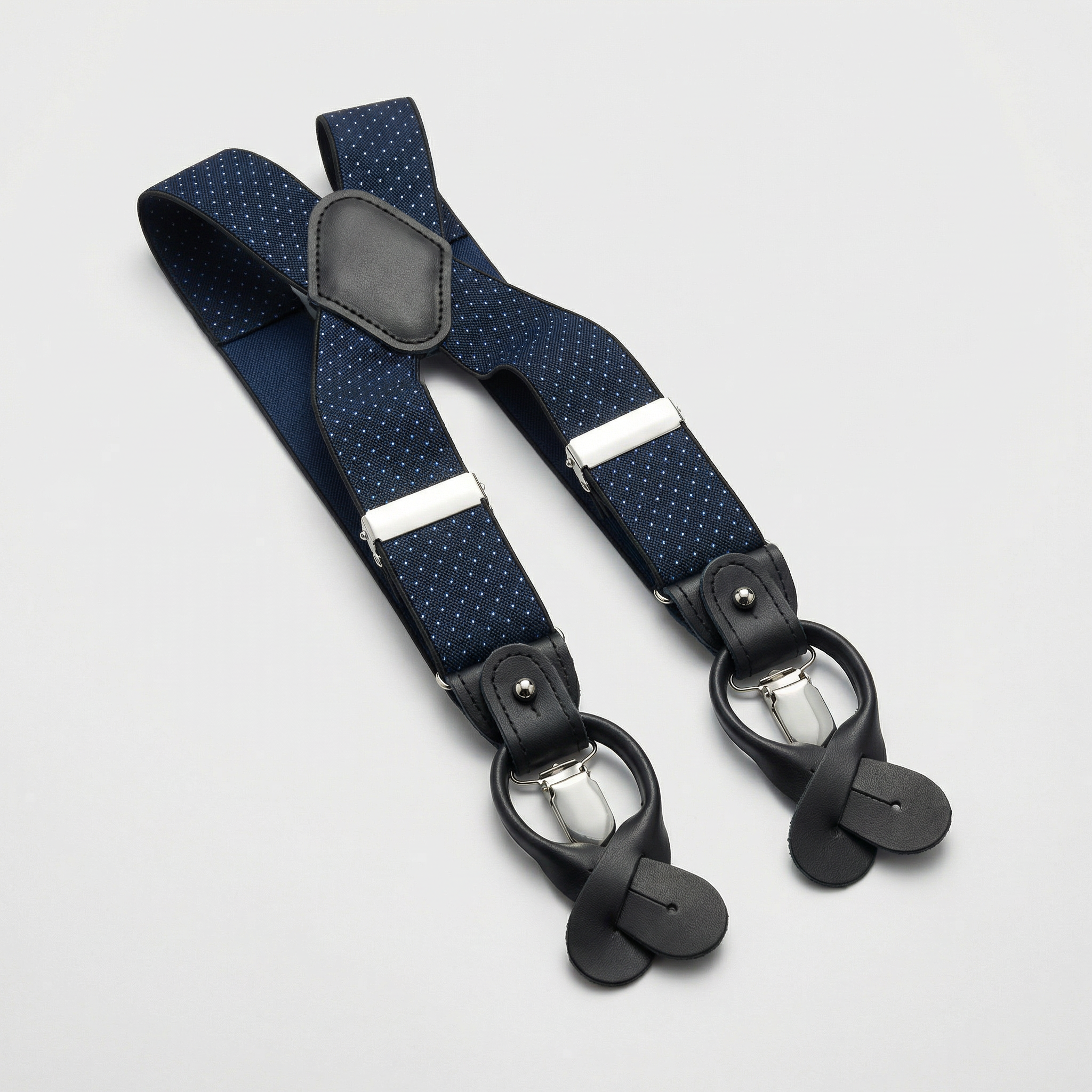 Zero Iron Bretelle Classica Larga Elastico Fondo a pois