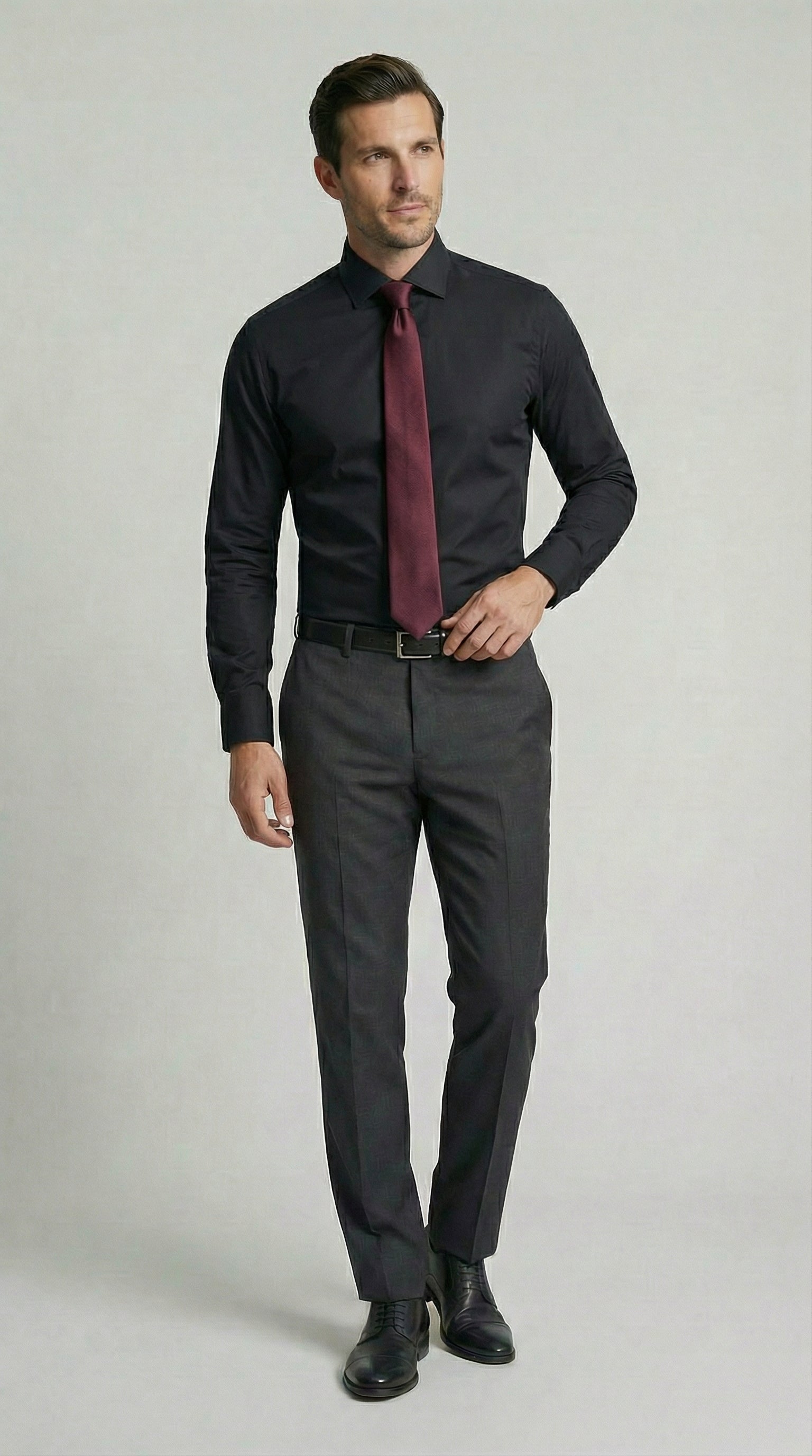 Camicia Uomo 1 Bottone Francese Zero iron Satin Zero Iron Antimacchia