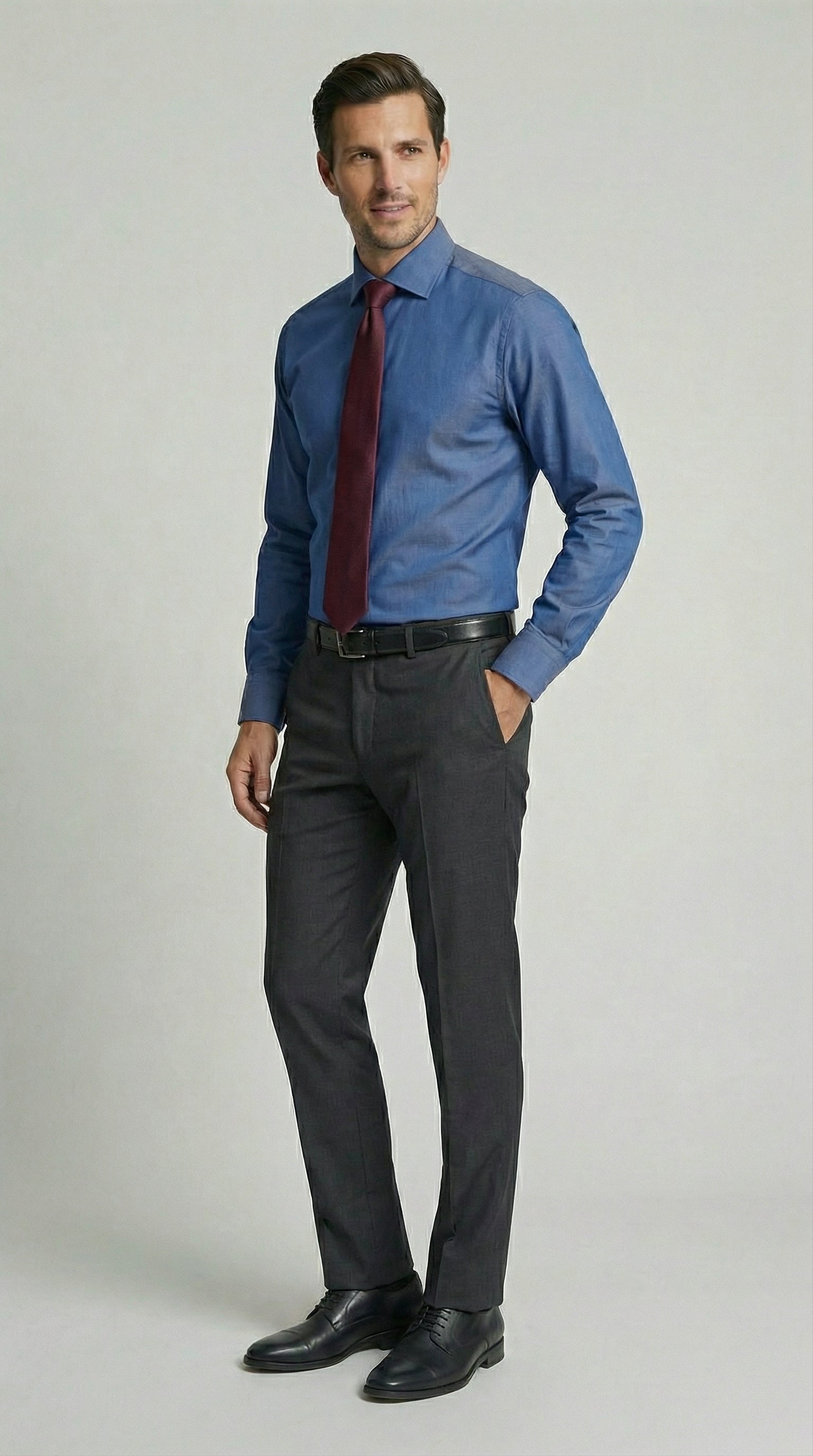 Camicia Uomo 1 Bottone Francese Zero iron Satin Zero Iron Antimacchia