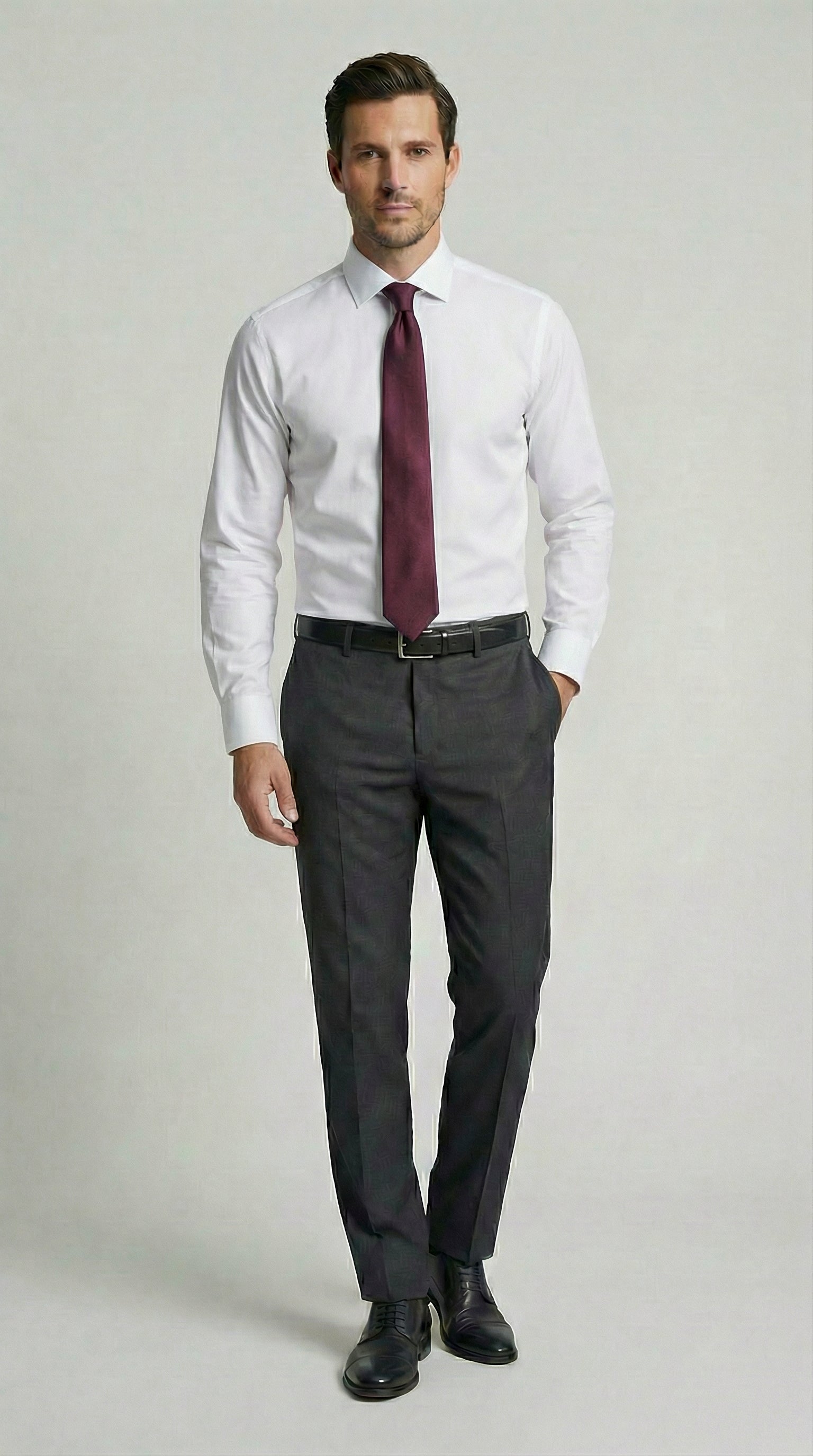 Camicia Uomo 1 Bottone Francese Zero iron Satin Zero Iron Antimacchia