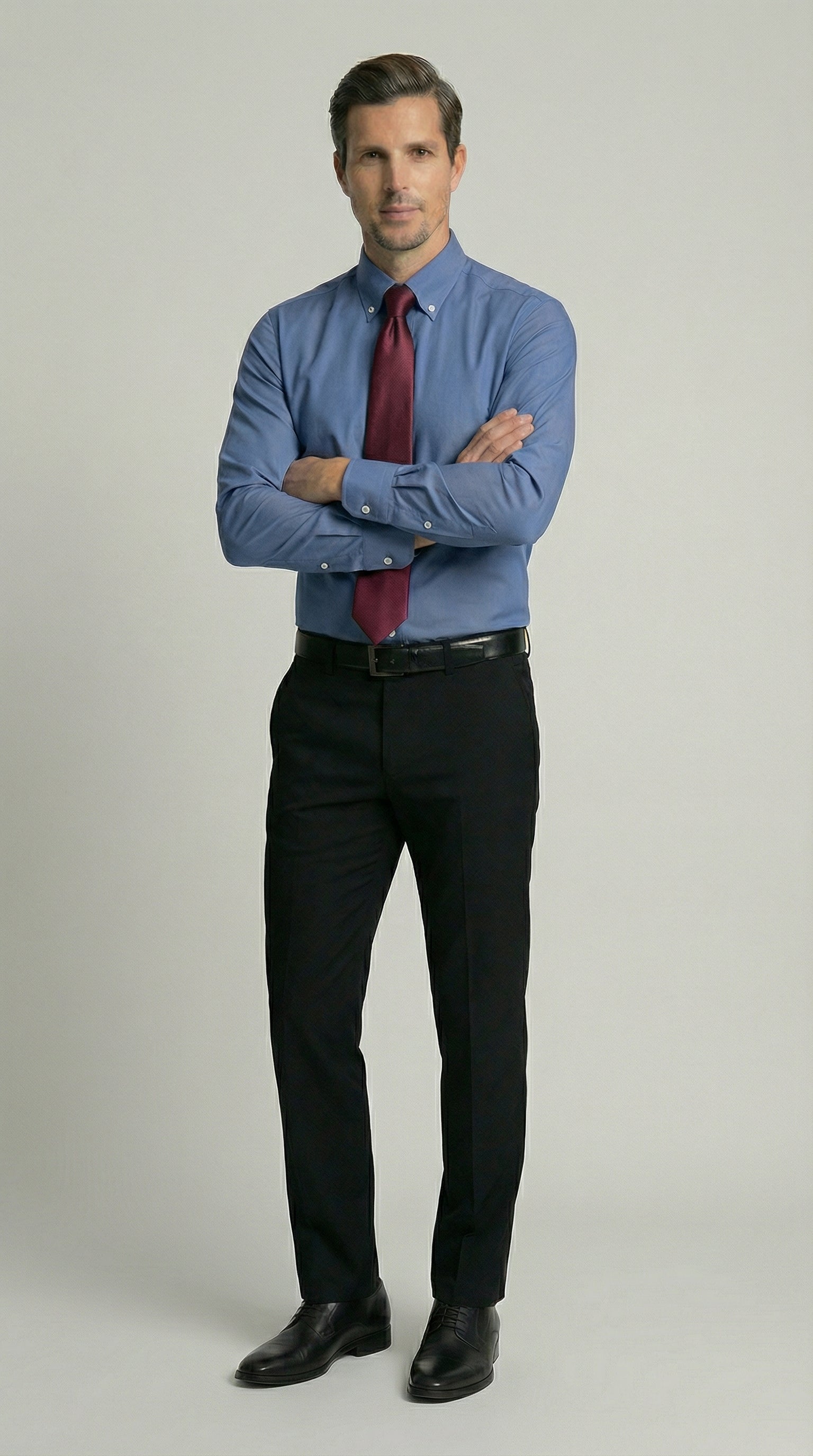 Camicia Uomo 1 Bottone Button Down Cotone Twill NoIron Antimacchia