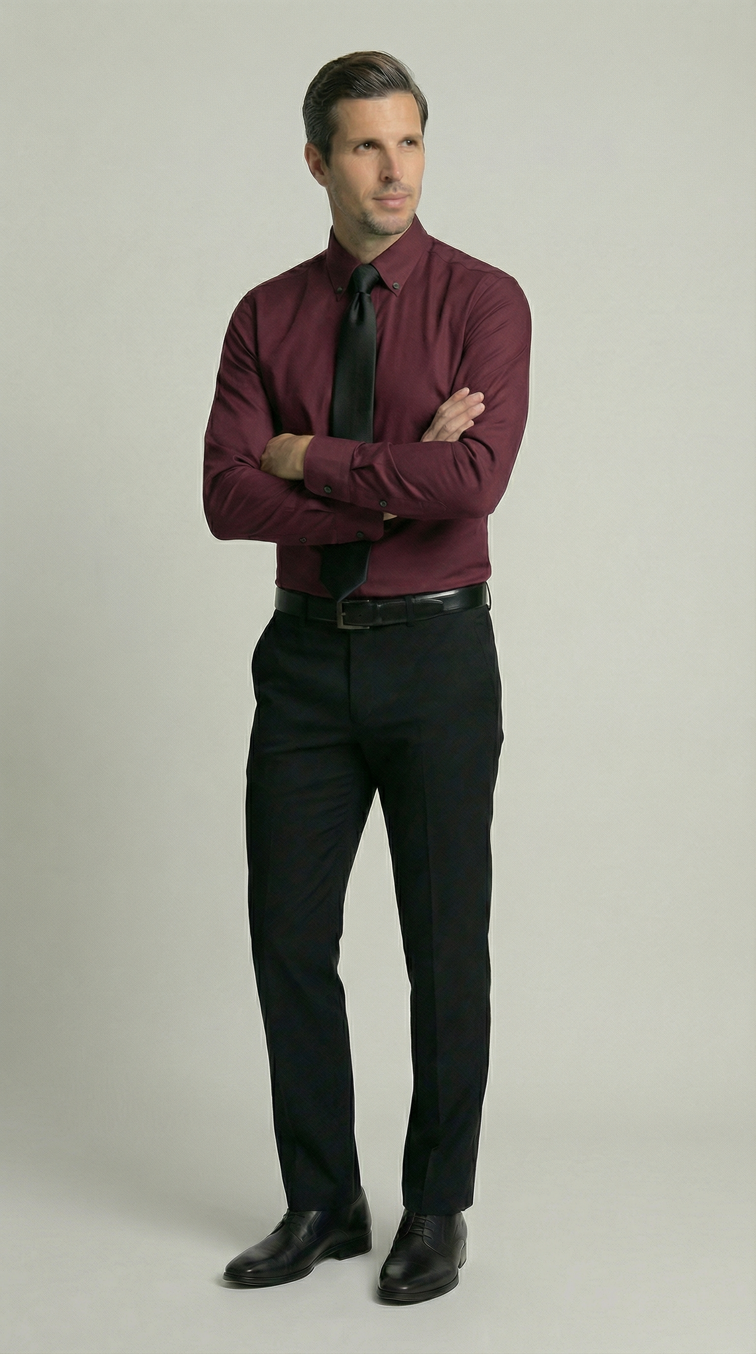 Camicia Uomo 1 Bottone Button Down Cotone Twill NoIron Antimacchia