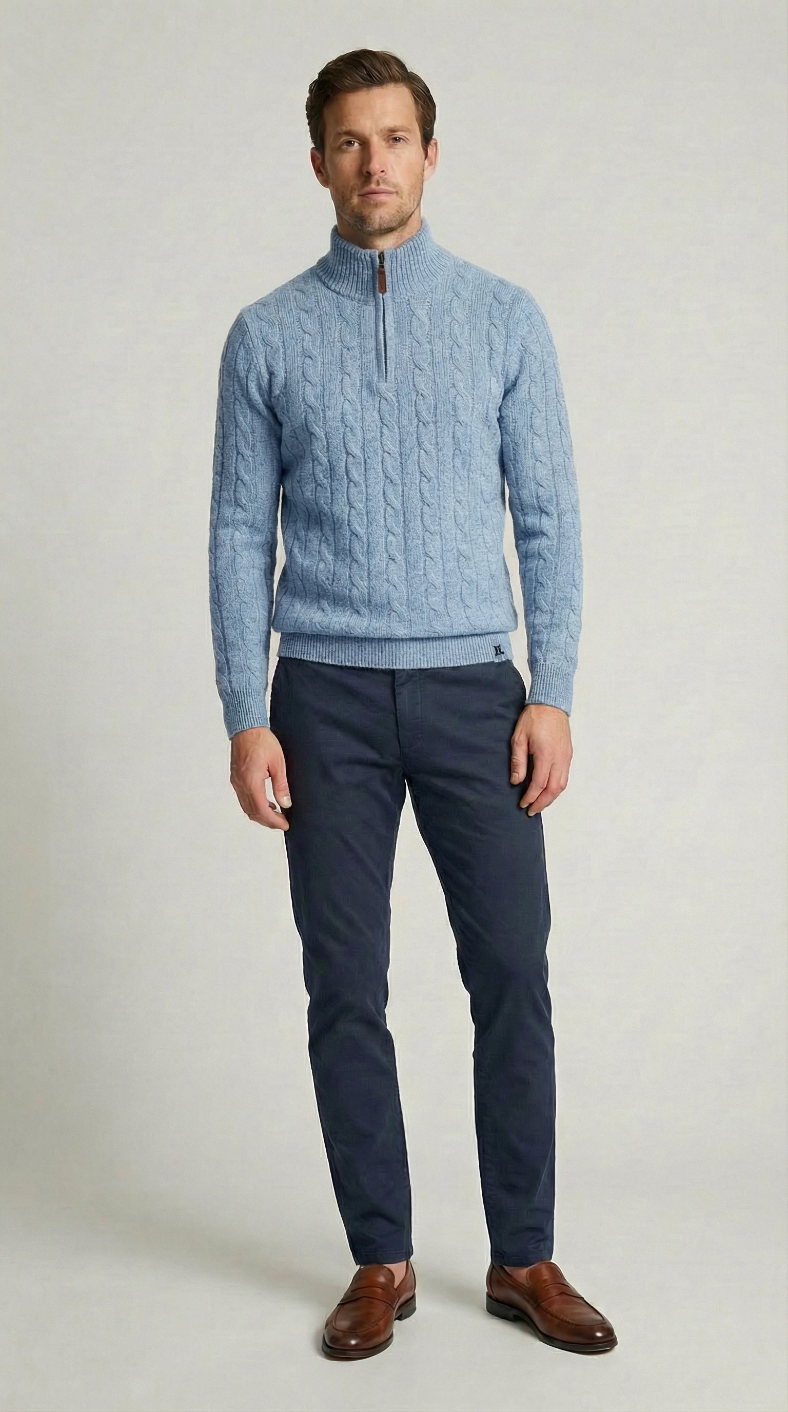 Maglia Classica mezza zip treccia TEKHNOFLEX