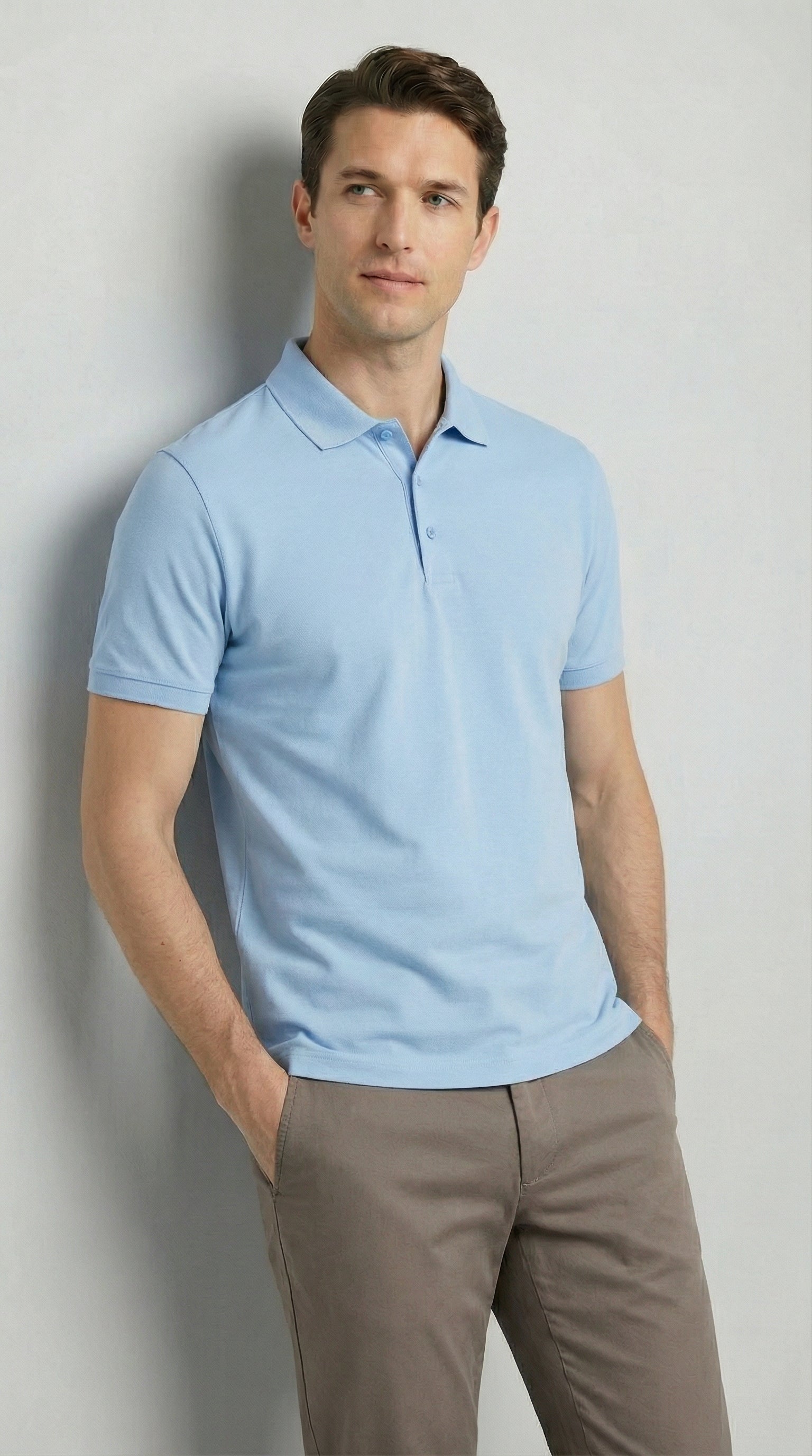 Polo Uomo Manica Corta Lino e Cotone Unito