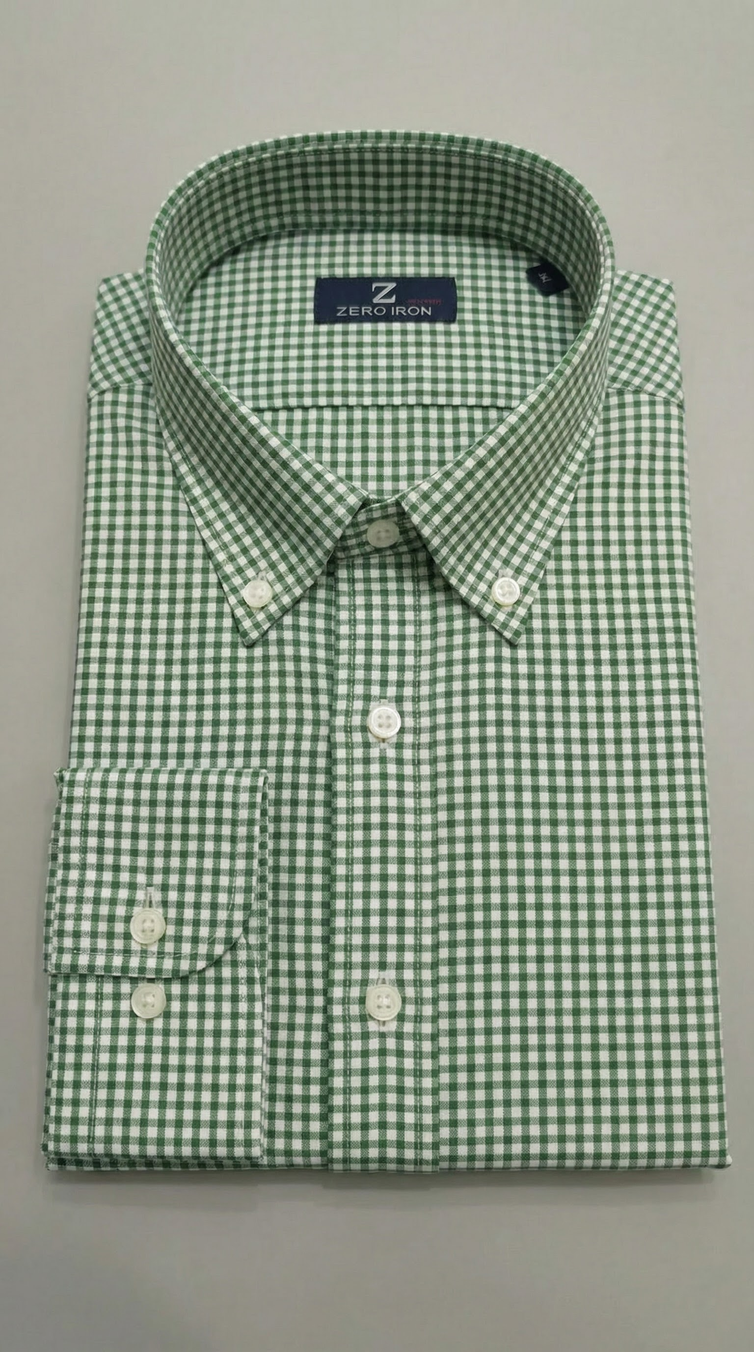 camicia uomo 1 bottone button down slim TwillQuadroPiccolo
