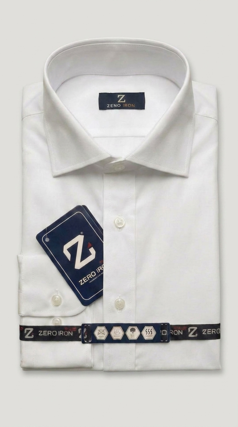 Camicia Uomo 1 Bottone Francese Zero iron