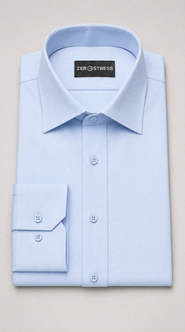 Camicia Uomo 1 Bottone Francese Slim Cotone Unito Bambu Stretch