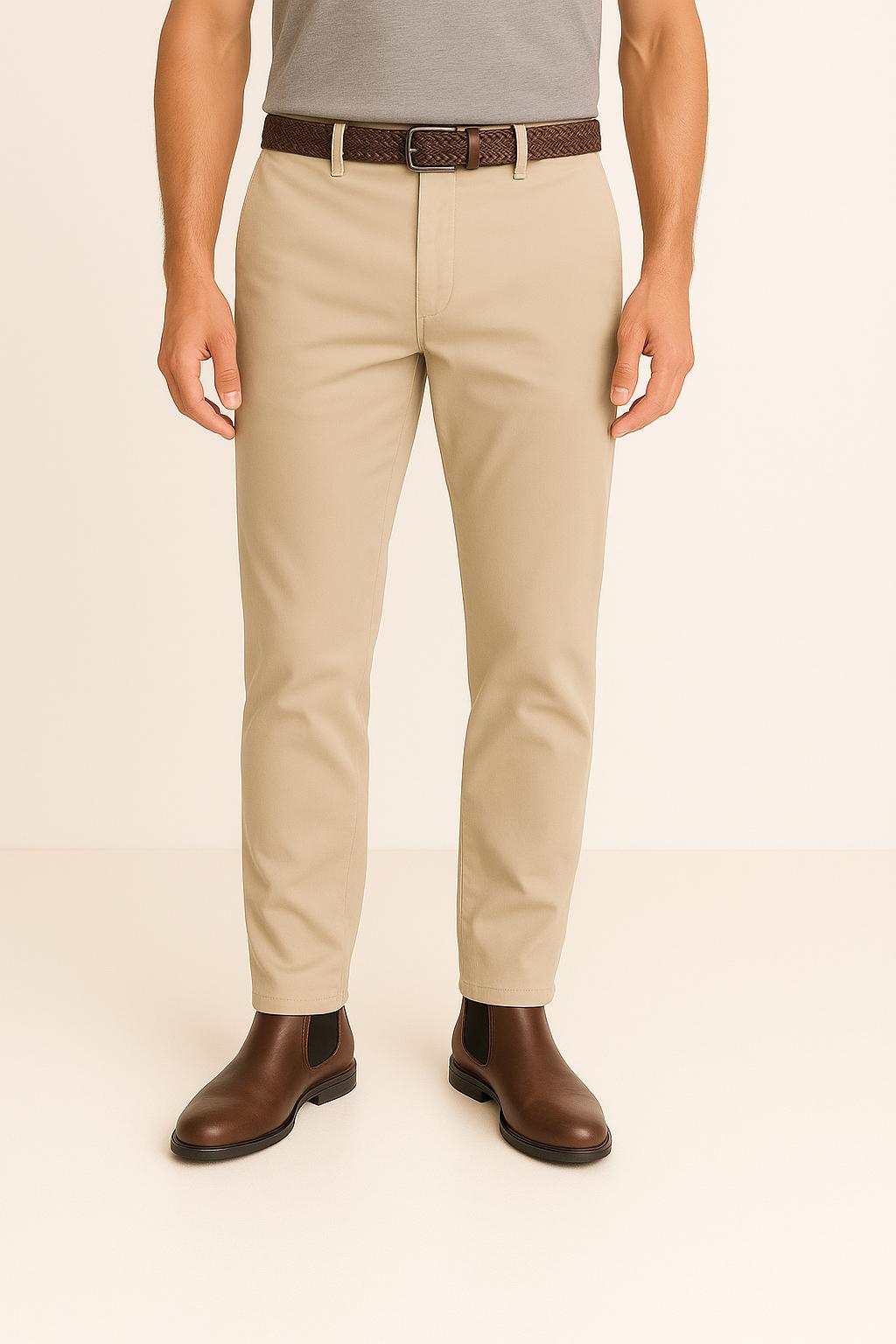 Pantalone Uomo Chinos Cotone Twill Unito