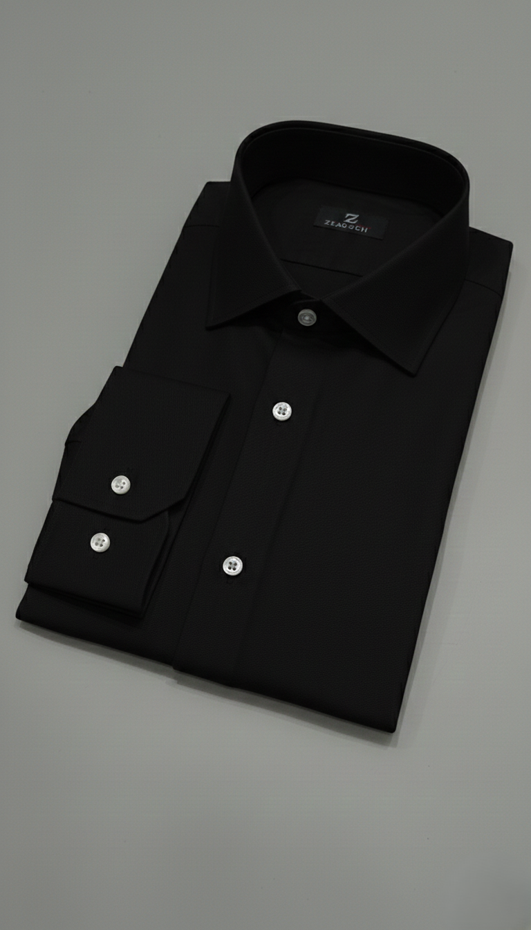 Camicia Uomo 1 Bottone Francese Tessuto Tecnico Super Stretch