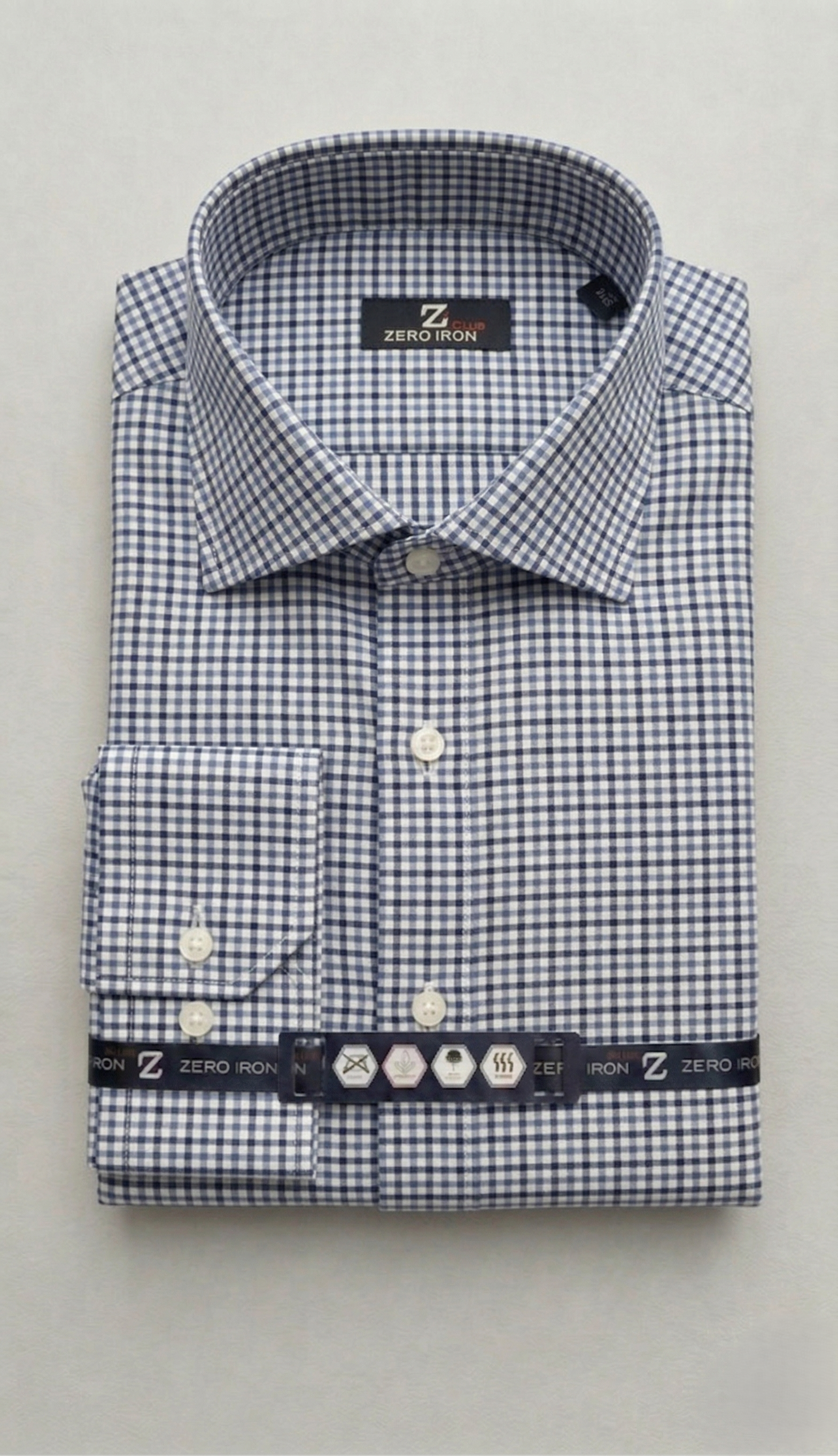 Camicia Uomo 1 Bottone Francese Zero iron