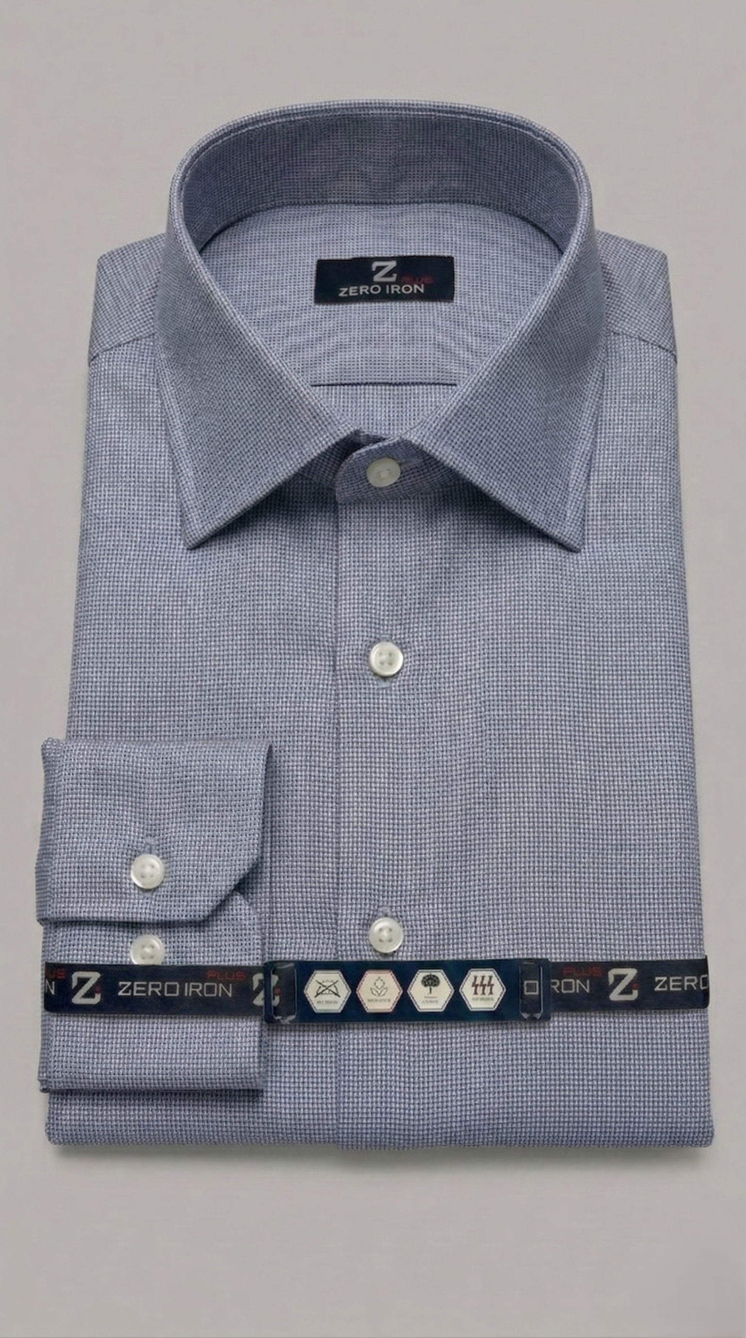 Camicia Uomo 1 Bottone Francese Zero iron