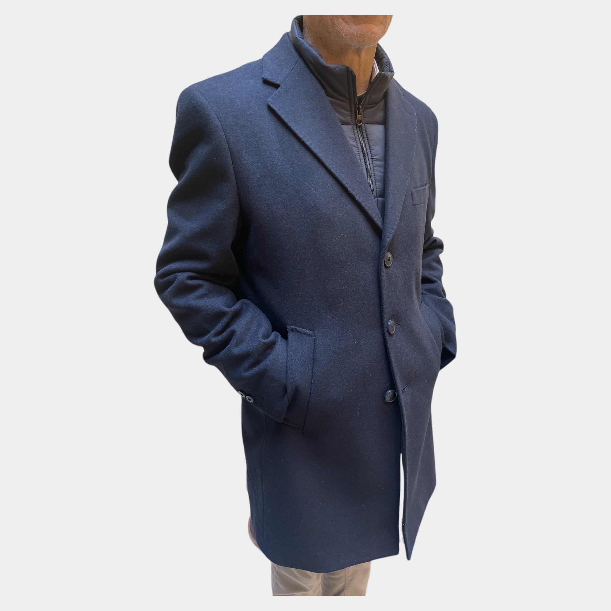 Cappotto Uomo con Gilet Interno Unito