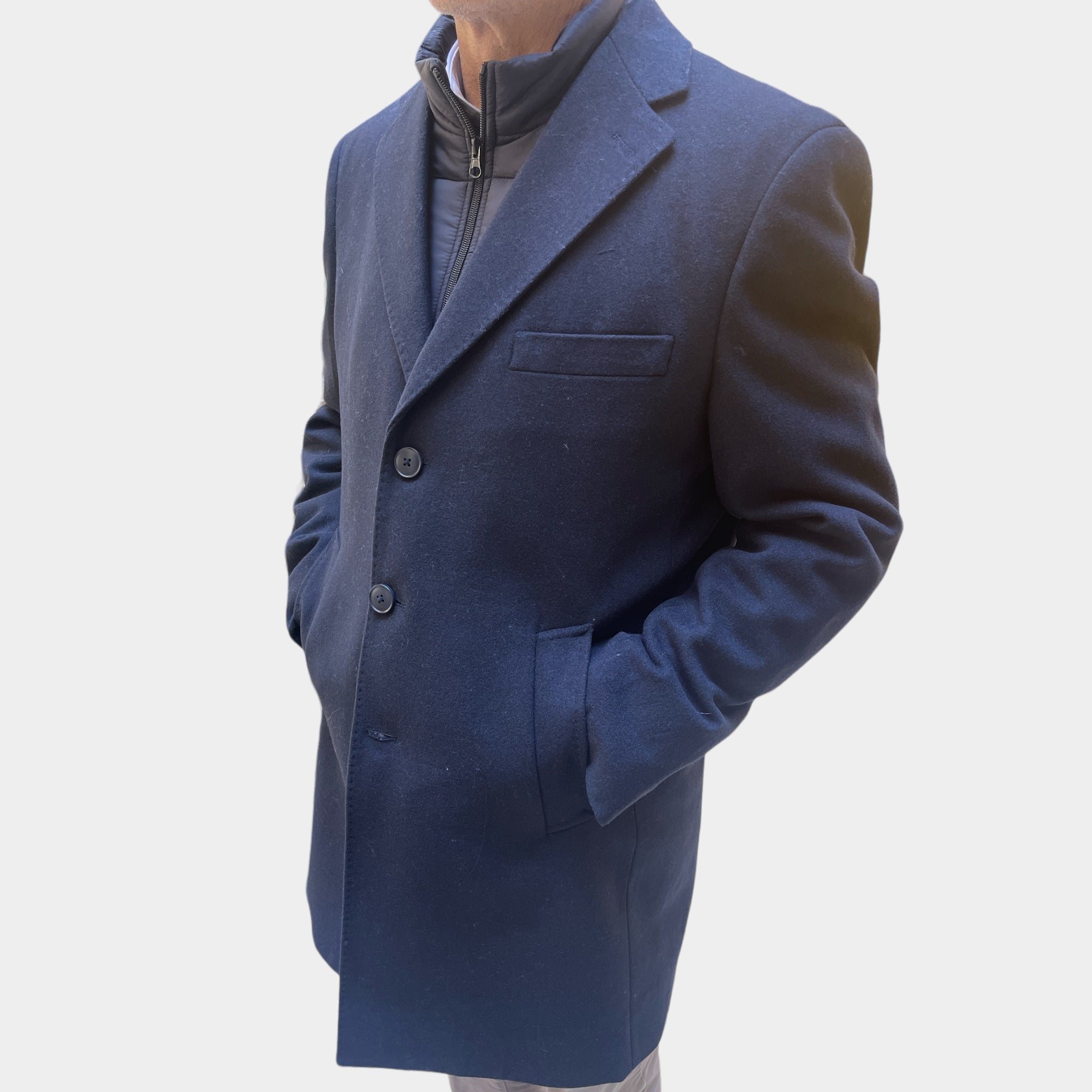 Cappotto Uomo con Gilet Interno Unito