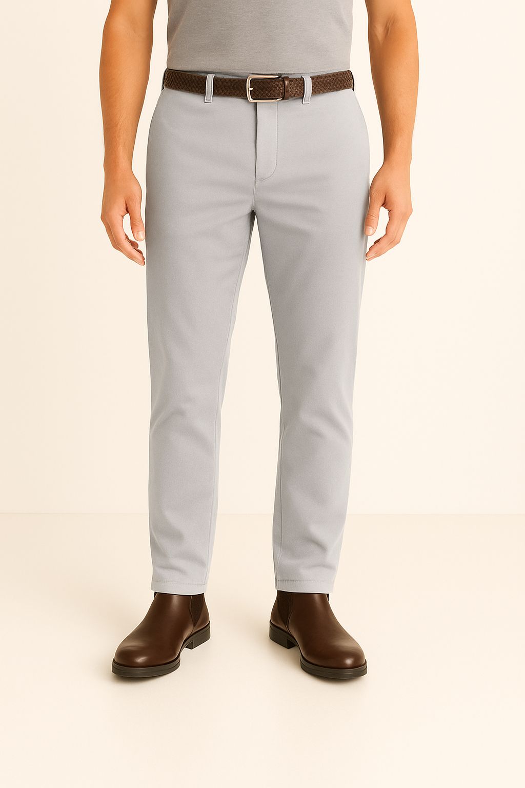 Pantalone Uomo Chinos Cotone Twill Unito