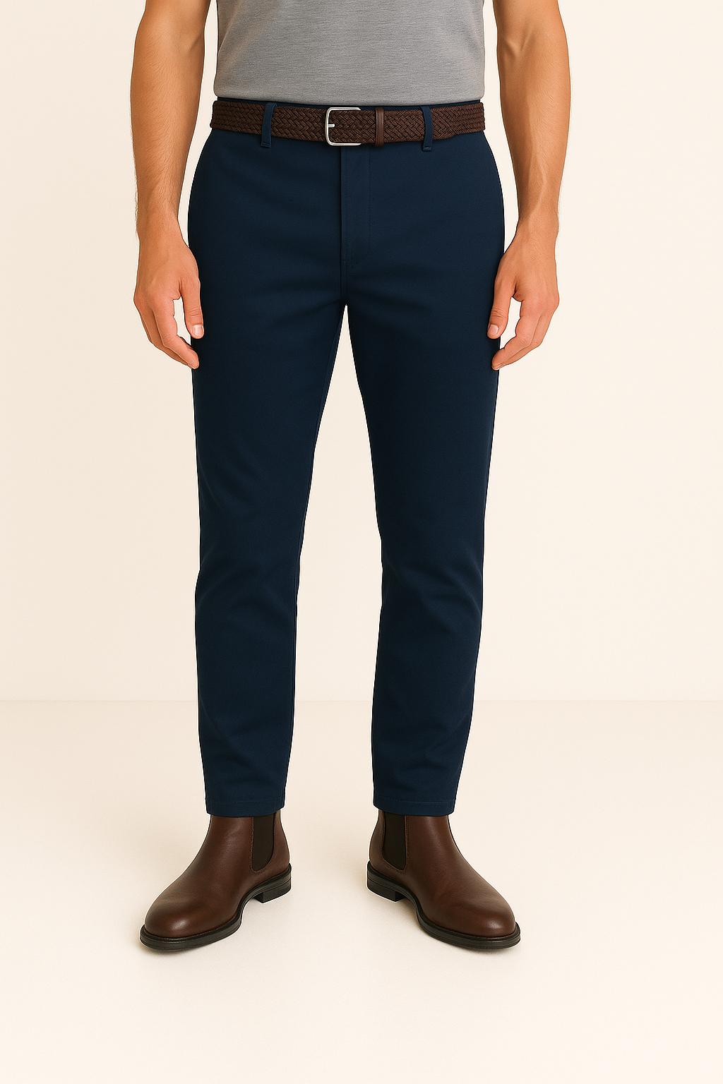 Pantalone Uomo Chinos Cotone Twill Unito