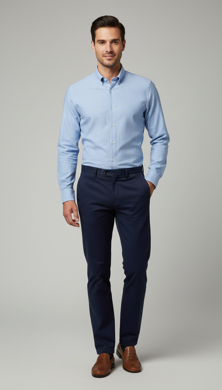 Camicia Uomo 1 Bottone Button Down Twill No iron