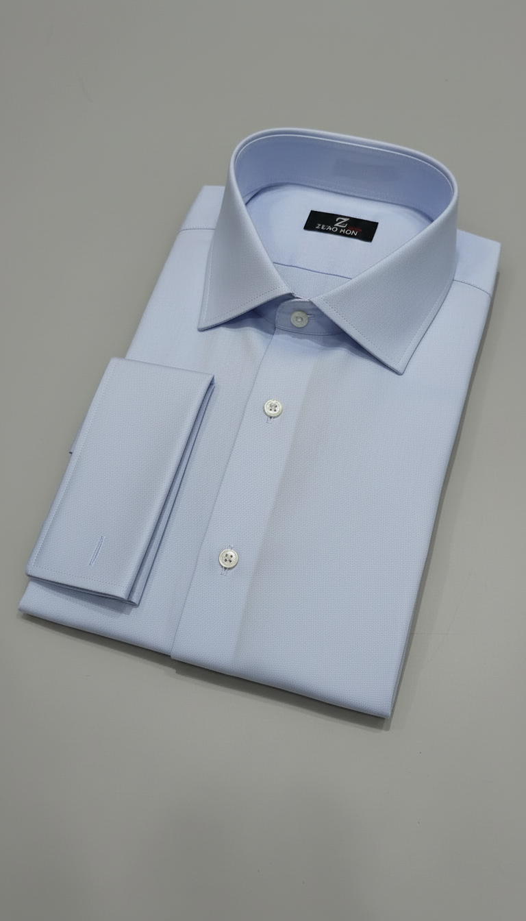 Camicia Uomo 1 Bottone Francese Twill No iron